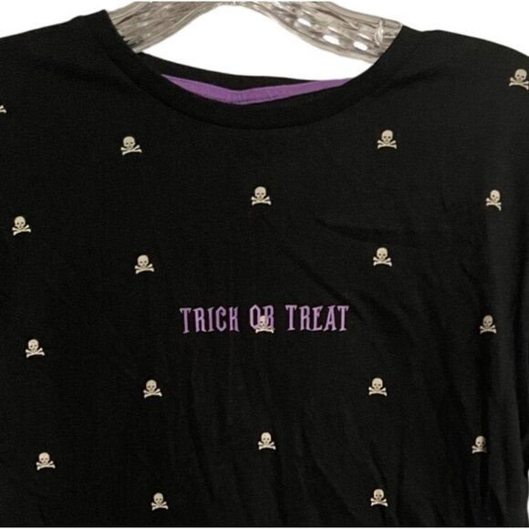 Denim & Flower Boys Halloween Long Sleeve Layered Shirt Skull Print Size 11/12 - Picture 3 of 7